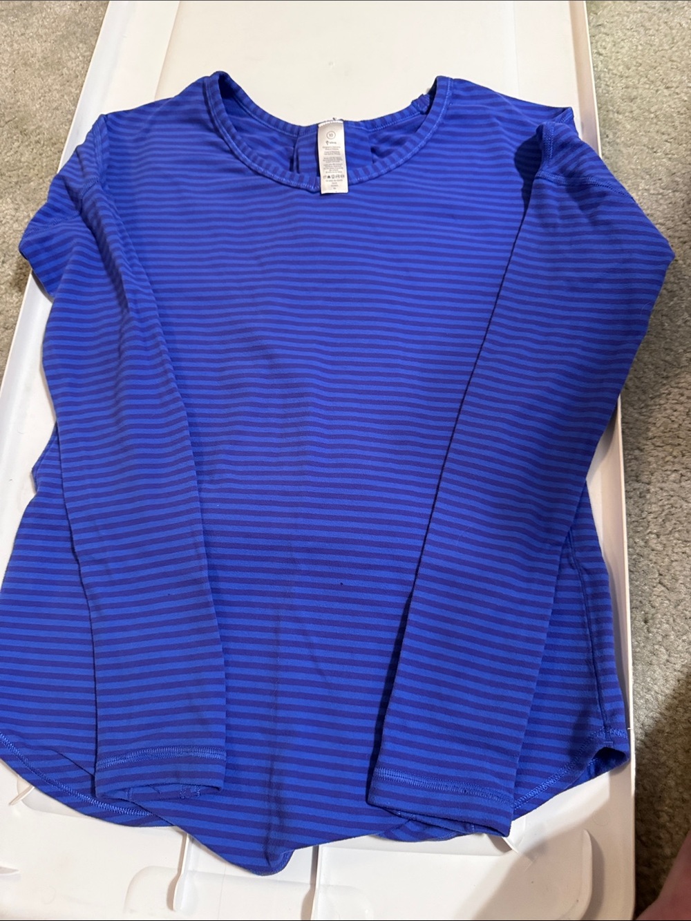 Ivivva Blue and Navy Striped Long Sleeve Tee